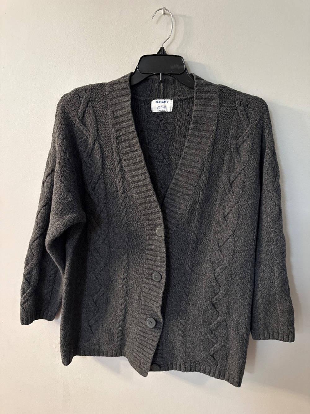 Old Navy Cable Knit V Neck Cardigan